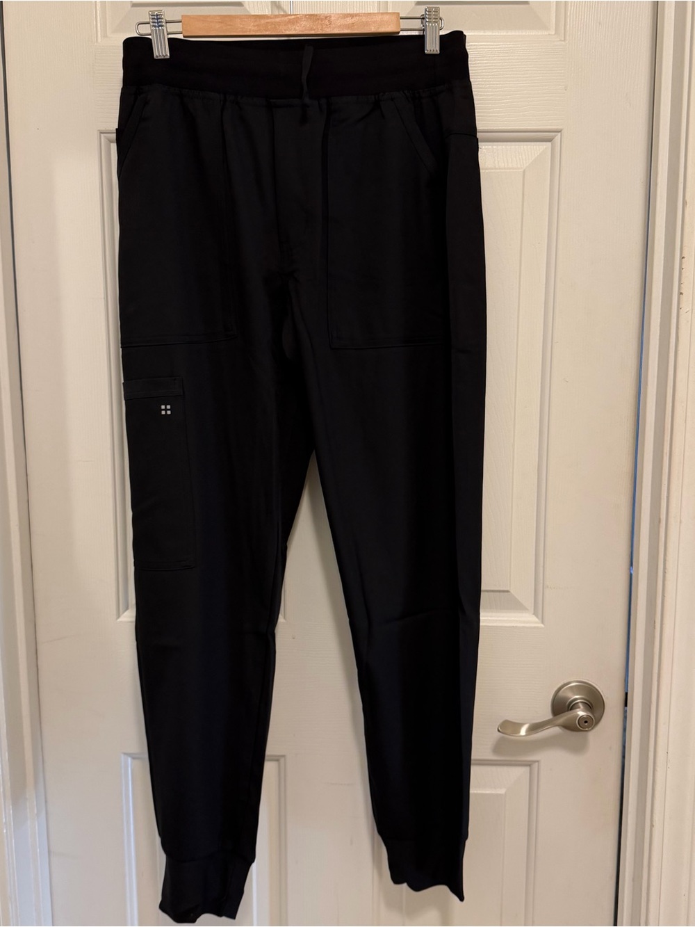 White Cross Black Men's Jogger Scrub Pants with Utility Pockets